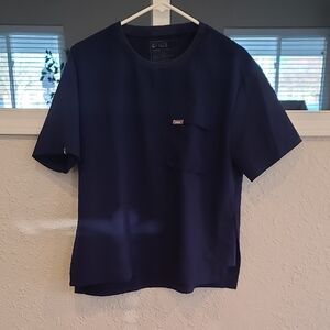 Figs Kenji Oversized Crew Scrub Top Women's Medium Navy Blue
